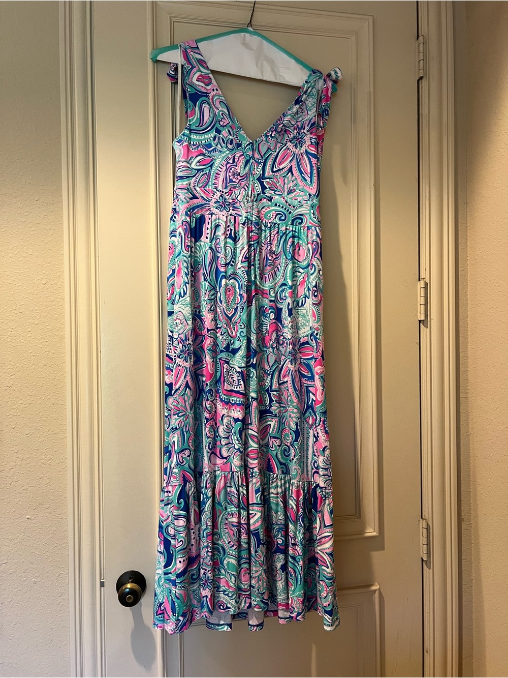 Lilly Pulitzer Bright Pink, Turquoise & Navy Paisley Dress